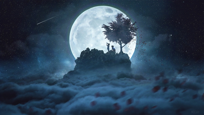 Children under the moon