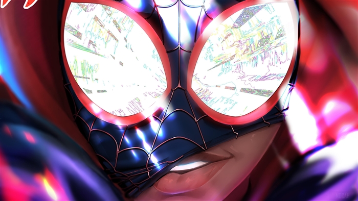Spiderman Miles Morales Closeup