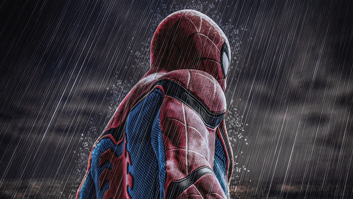 Spider-Man in the rain 4K