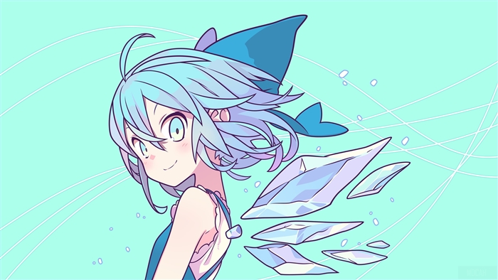 Cirno from Touhou Project with ice wings