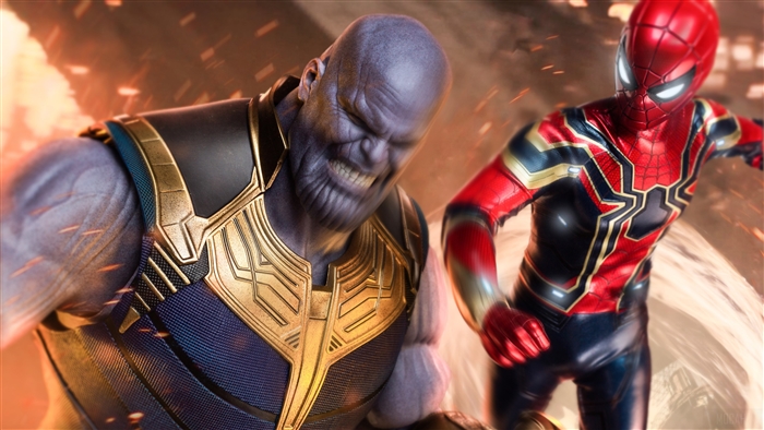 Thanos and Spider-Man from Marvel 4K