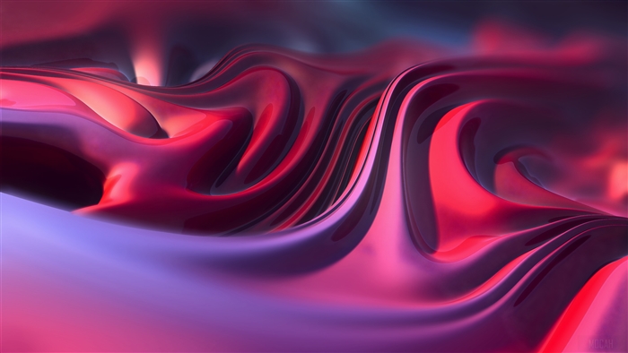 Abstract Red and Purple Flowing Surface 4K
