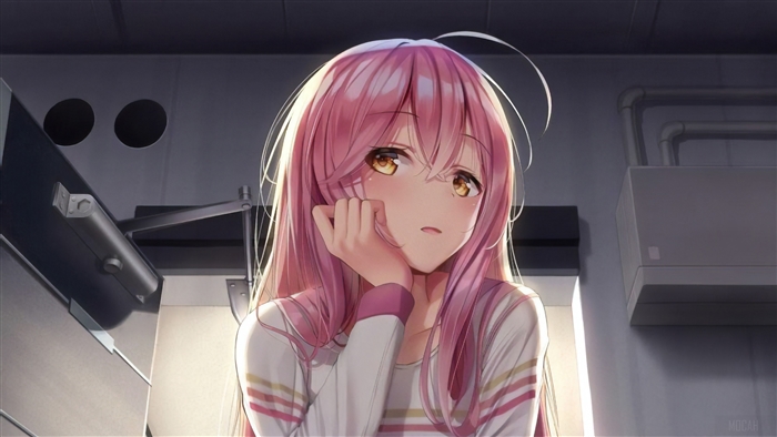 Pink Hair Anime Girl 4K