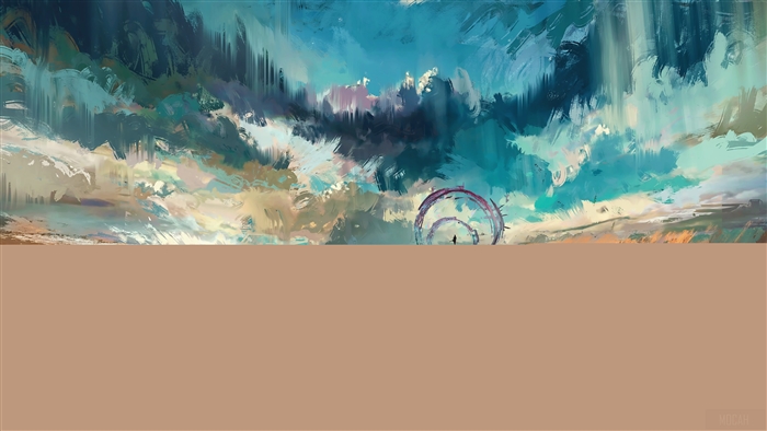 Abstract Sci-Fi Landscape with Portal 4K