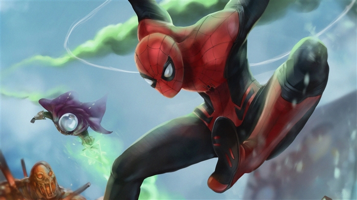 Spider-Man and Mysterio in action 4K