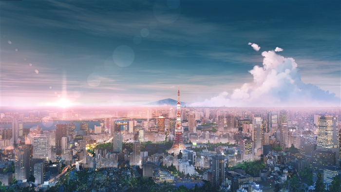 Tokyo Cityscape Anime