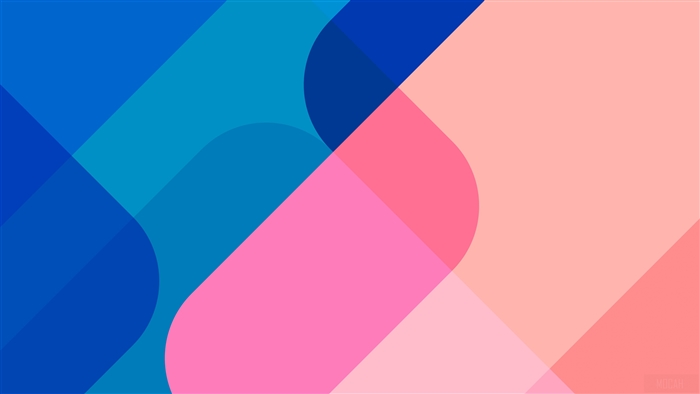 Abstract Geometric Shapes in Blue and Pink 4K