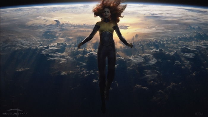 Sophie Turner as Dark Phoenix in Space 4K