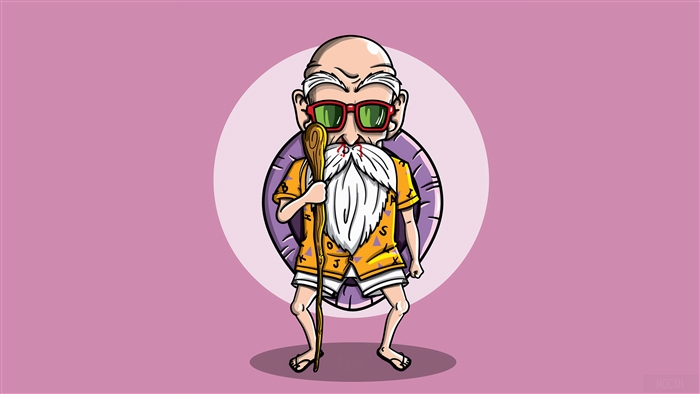 Master Roshi from Dragon Ball Z 4K