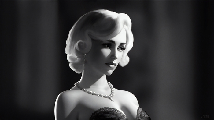 Noir Girl Monochrome