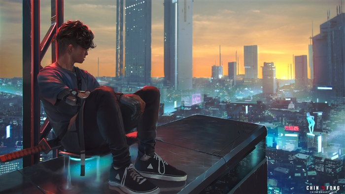 Cyber City Alone Skater