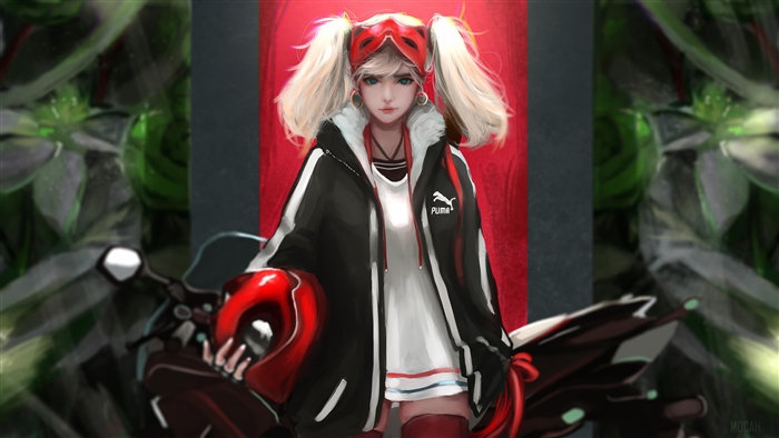 Ann Takamaki from Persona 5 Biker Girl 4K