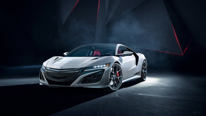 White Acura NSX 4K