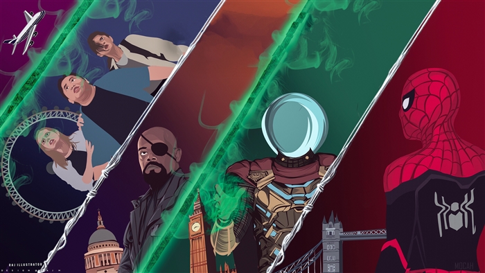 Spider-Man: Far From Home Movie Art 4K