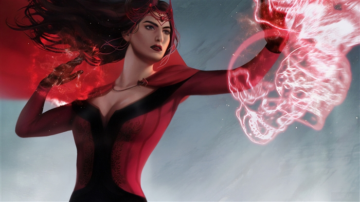 Scarlet Witch using her powers in 4K