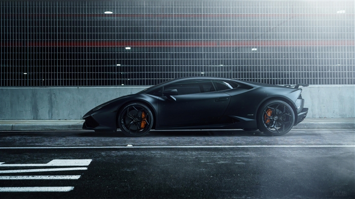 Black Lamborghini Huracan on a Road