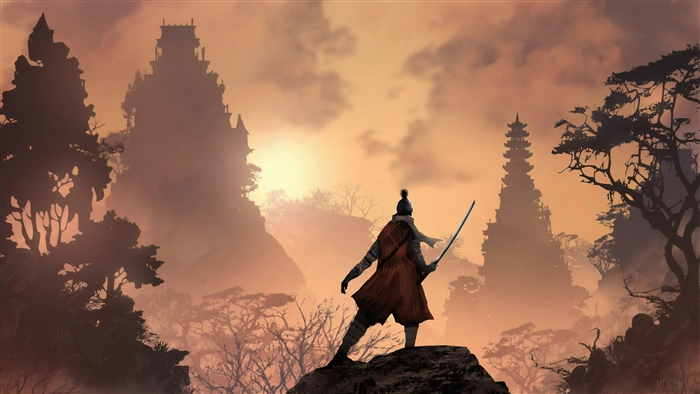 Warrior with sword in Sekiro Shadows Die Twice 4K