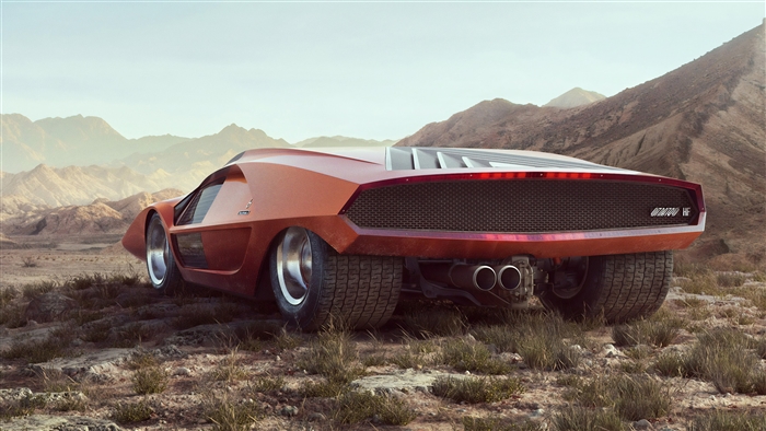 Lancia Stratos Zero Cgi Car Art