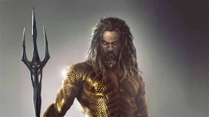 Aquaman from DC Comics holding a trident