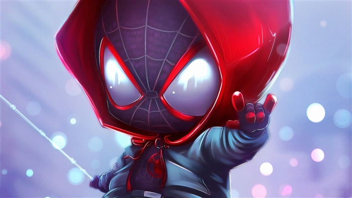 Chibi Miles Morales Spider-Man 4K