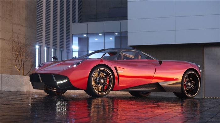 Red Pagani Huayra 4K