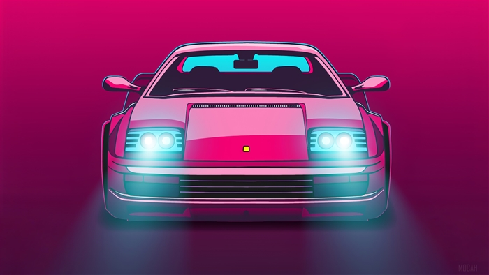 Retro Ferrari Minimal Art