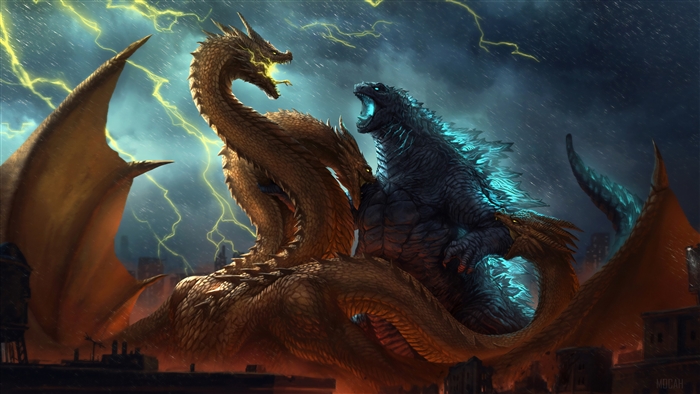 Godzilla vs. King Ghidorah Fanposter 4K