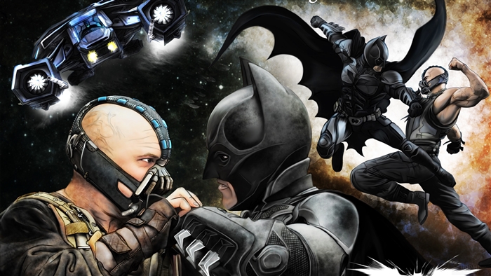 Batman and Bane from The Dark Knight Rises 4K