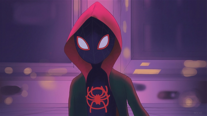 Miles Morales from Spider-Verse Artwork 4K