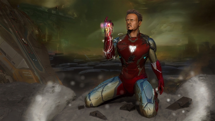 Iron Man with Infinity Stones 4K
