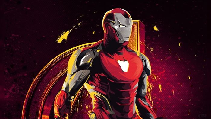 Iron Man Avenger in Red and Gold 4K