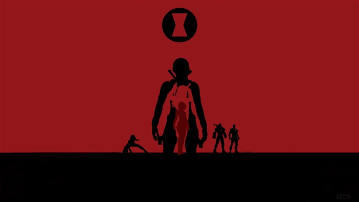 Black Widow from Avengers Endgame Minimalism 4K