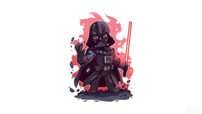 Darth Vader with Red Lightsaber 4K