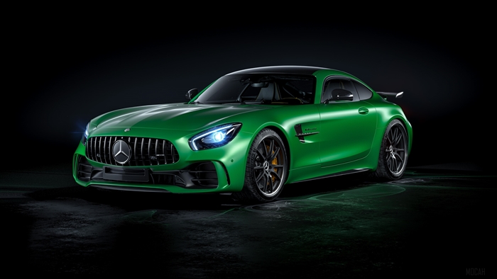 Green Mercedes Benz AMG GT R 4K