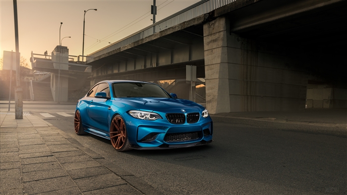 Blue BMW M2 4K