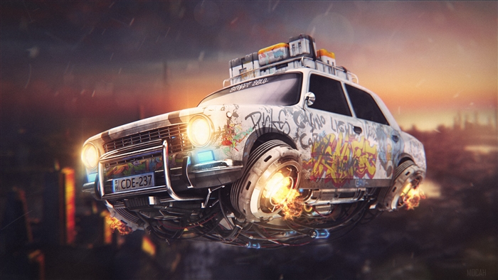Graffiti Cyberpunk Car