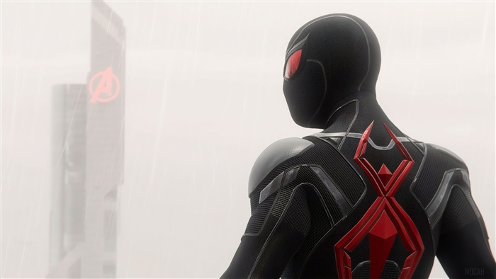 Spider-Man in Black and Red Suit 4K