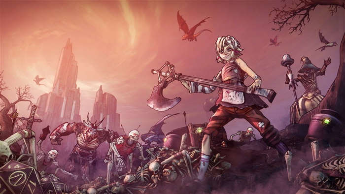 4K Borderlands 3 artwork with characters and monsters