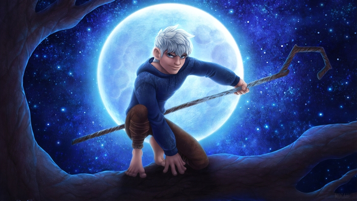 Jack Frost from Rise of the Guardians on a branch