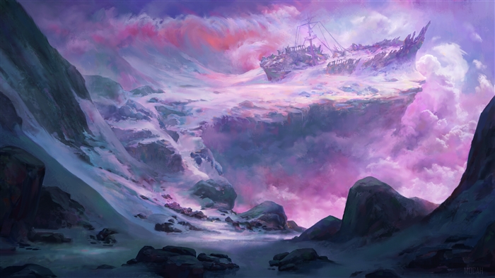 Shipwrecked Snow Scenery