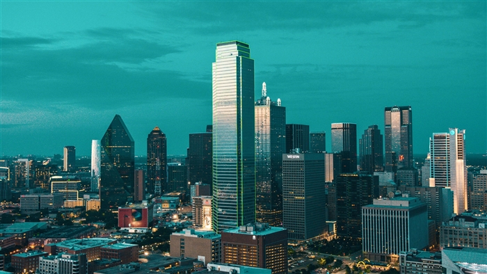 Dallas Skyline View From Reunion Tower 4K