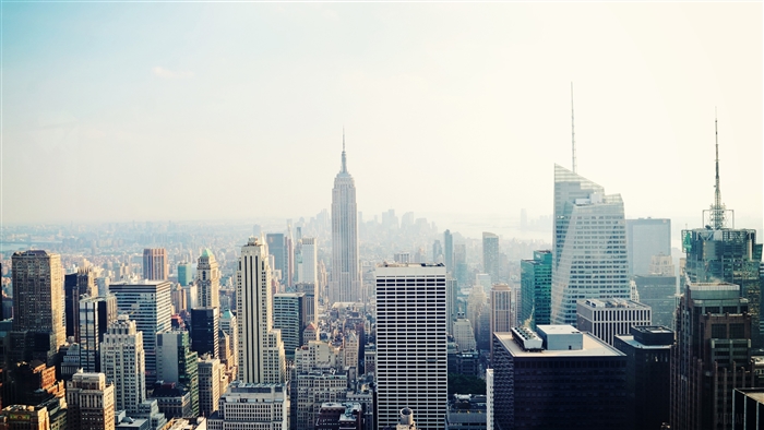 New York City Skyline with Empire State Building 4K