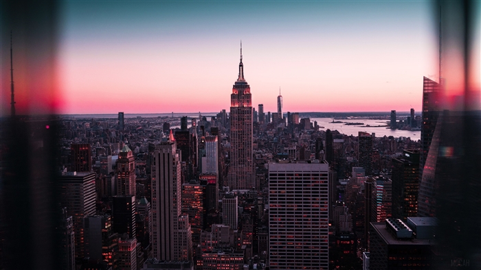 Empire State Building New York City Skyline 4K