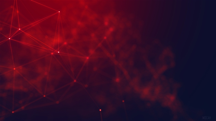 Abstract Network of Red Lines and Dots 4K