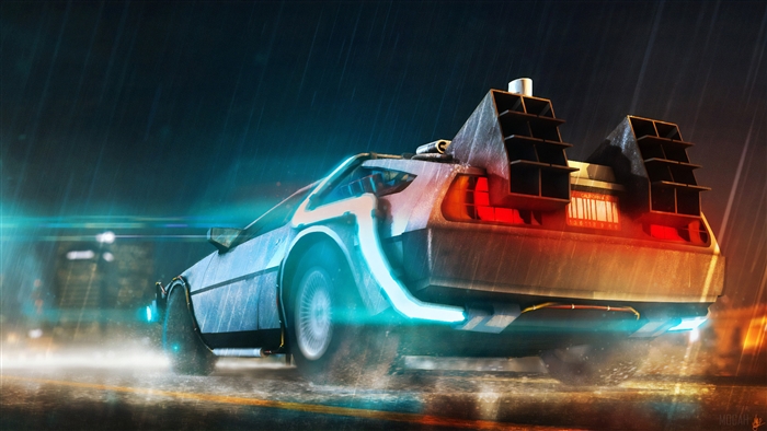 Delorean Cyberpunk Car