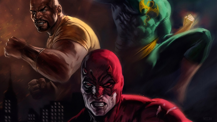 Daredevil, Iron Fist, and Luke Cage Team 4K
