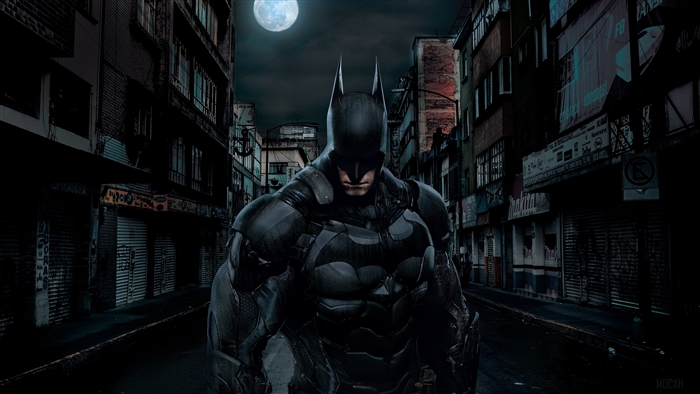 Batman in a dark alleyway