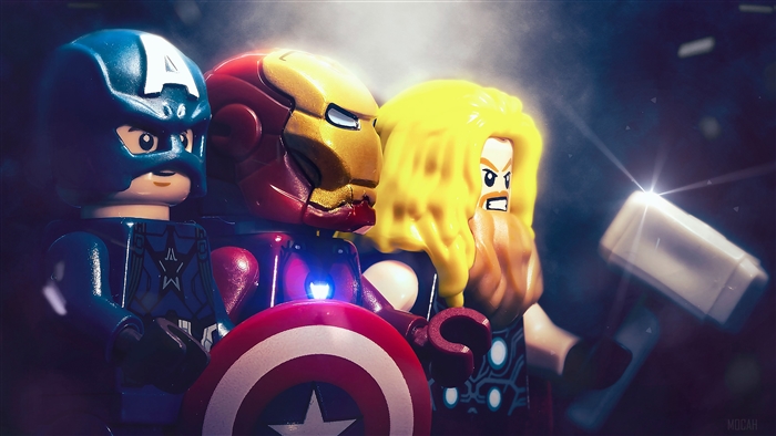 Lego Avengers Captain America Iron Man Thor 4K