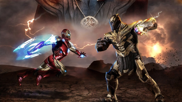 Iron Man vs. Thanos from Avengers Endgame 4K