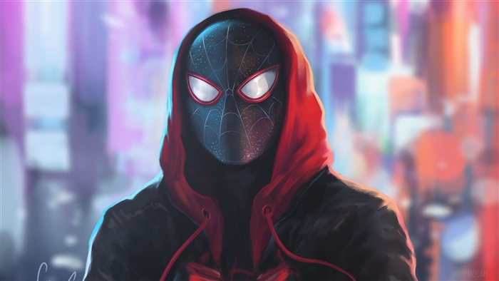 Miles Morales in a hoodie